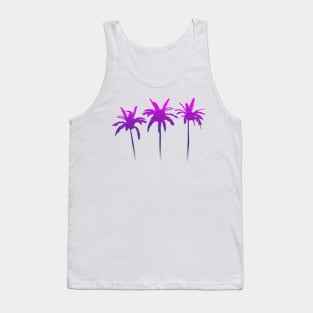 purple pink palm tree design Tank Top